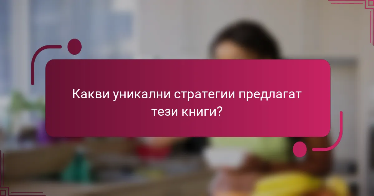 Какви уникални стратегии предлагат тези книги?
